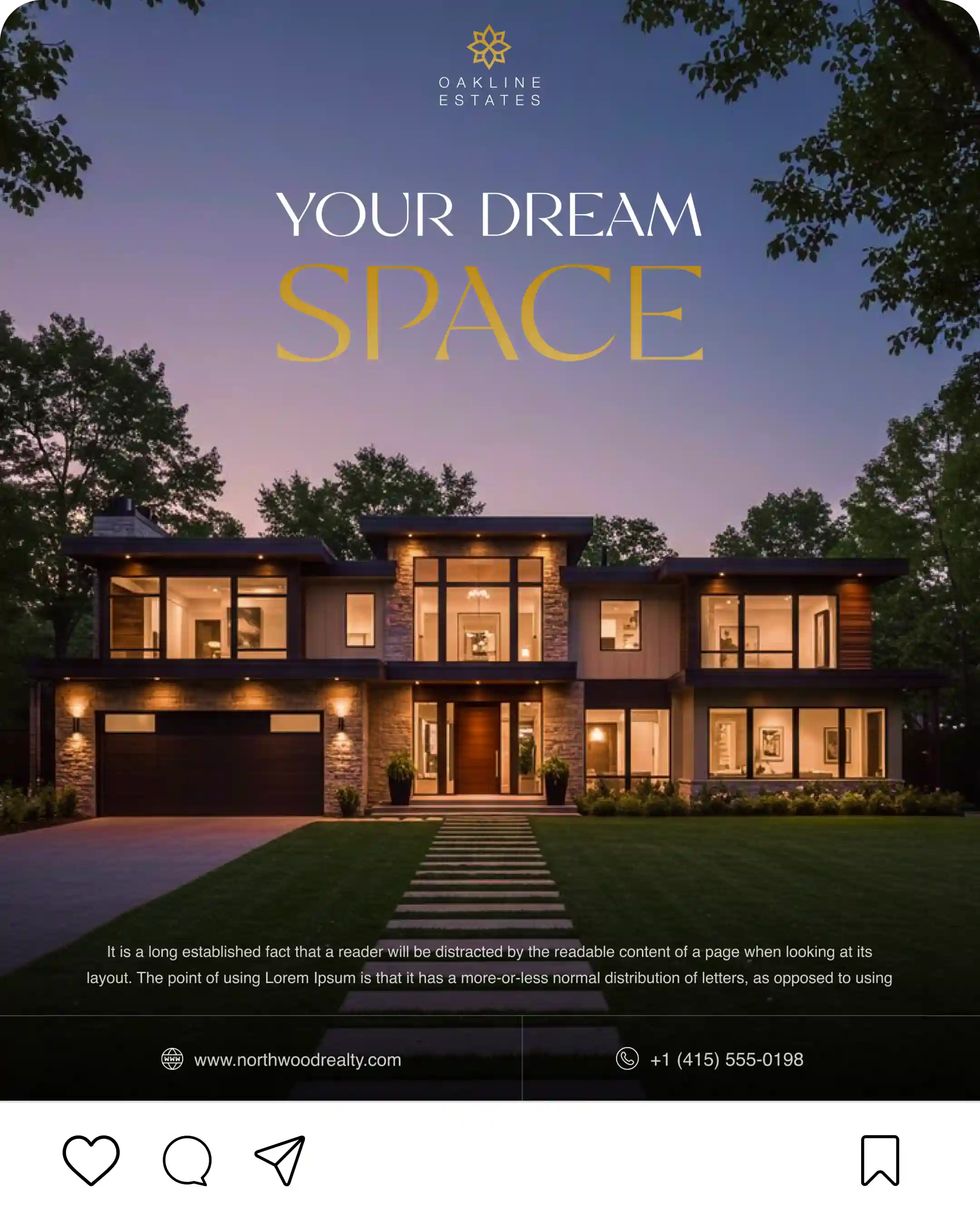Real estate social media post created by our design team Real estate social media post created by our design team